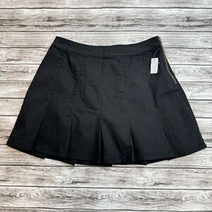 NOBO Women's Pleated Black Y2K Box Pleat Denim Mini Skirt Size 11 NWT